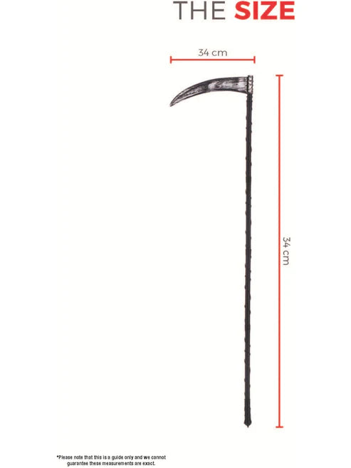 Grim Reaper Scythe Adult Black 138cm 6 Piece Plastic
