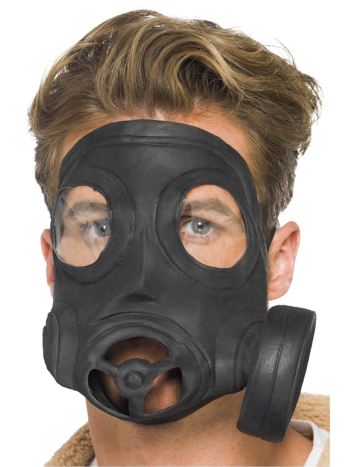 Gas Mask Prop Latex Adult Black Costume Accessory 1