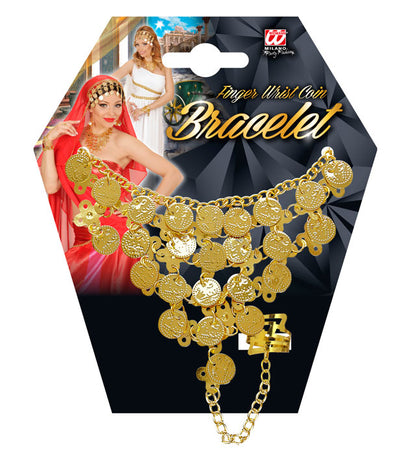Finger Wrist Gold Coin Bracelet