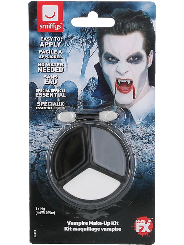 SFX Vampire Make Up Kit Black White and Grey Facepaints and Applicator 2