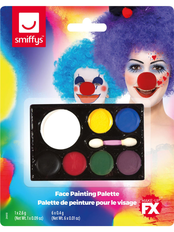 Face Painting Palette 7 Assorted Greasepaint Colours with Applicator SFX Make Up 1
