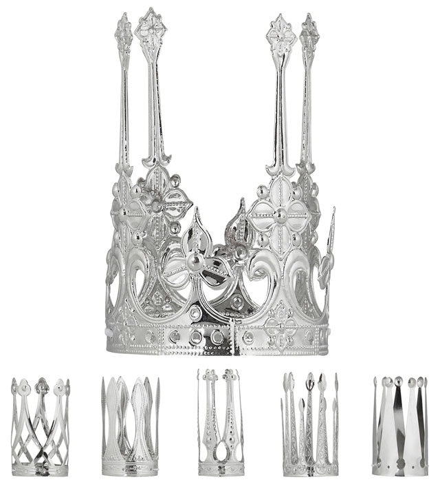 Silver Aluminium Crown 6 Styles Ass.