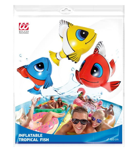 Inflatable Tropical Fish 60 Cm -3 Colors Ass.