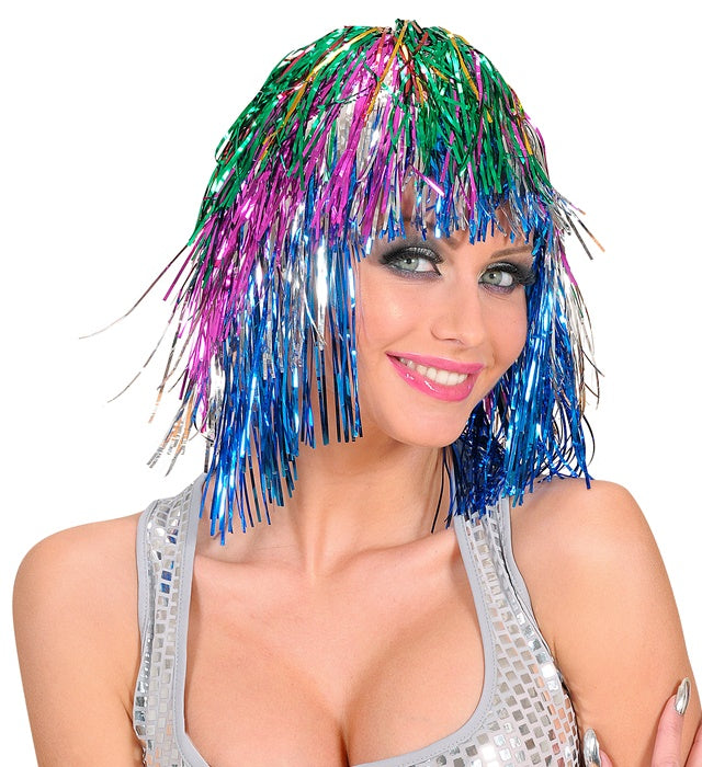 Multicolor Tinsel Wig In Polybag