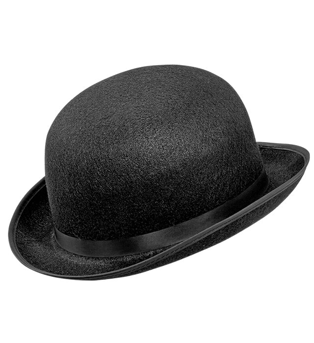 Big Black Bowler Hat Felt
