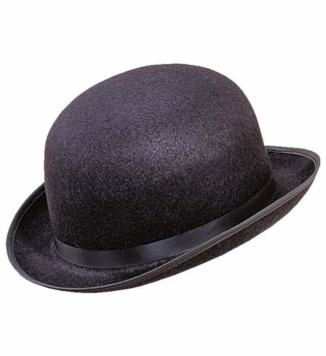 Big Black Bowler Hat Felt