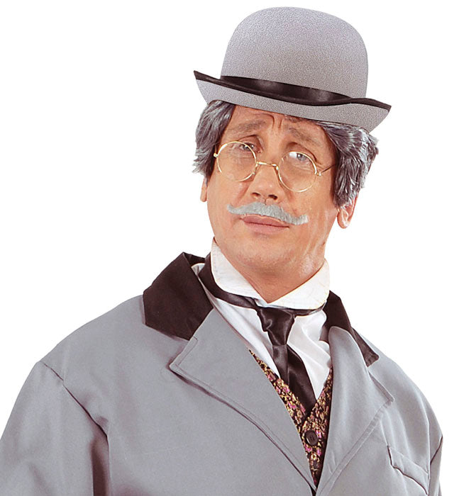 Big Grey Bowler Hat Felt