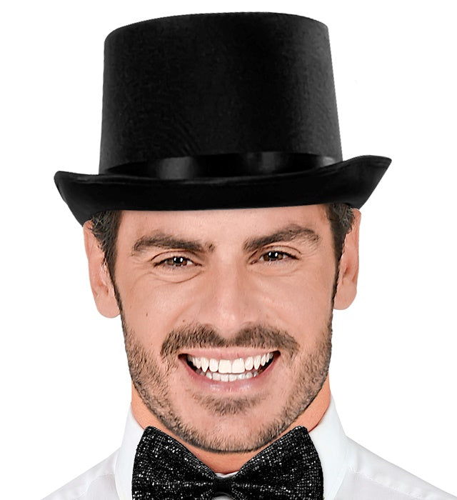 Top Hat Black Satin 12 Cm