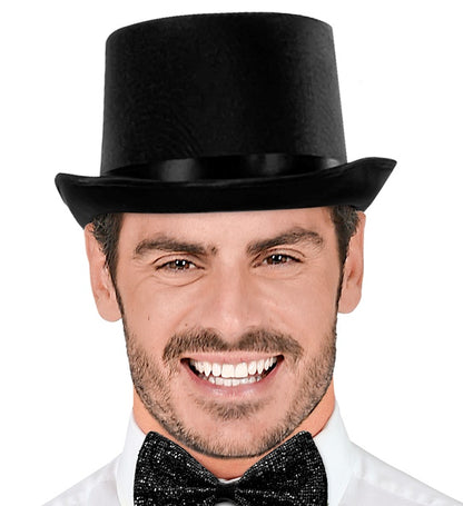 Top Hat Black Satin 12 Cm