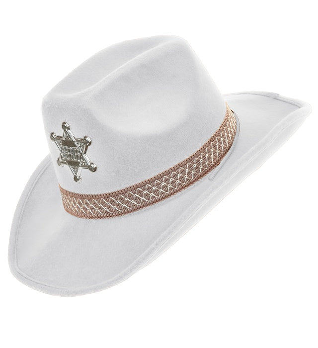 Sheriff Hat White - Felt