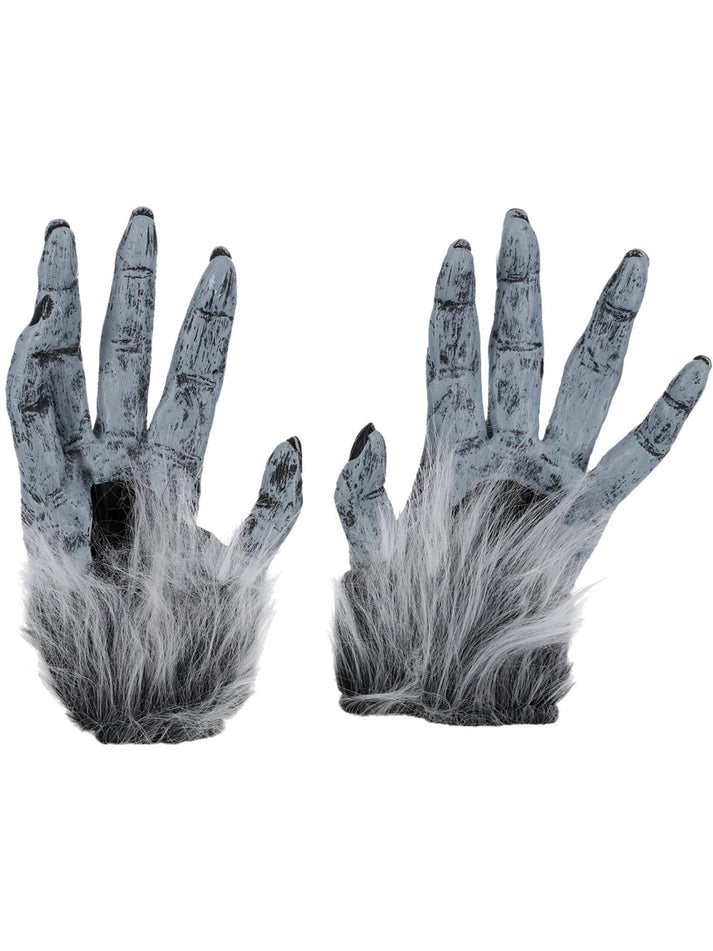 Werewolf Furry Hands Grey Adult Costume Accessory
