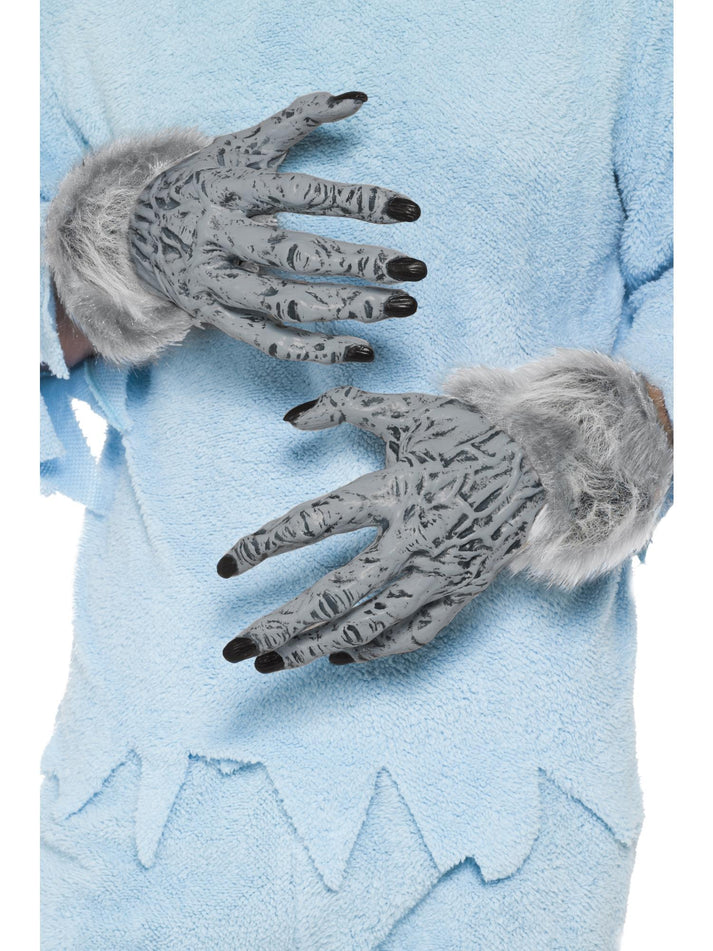 Werewolf Furry Hands Grey Adult Costume Accessory 1