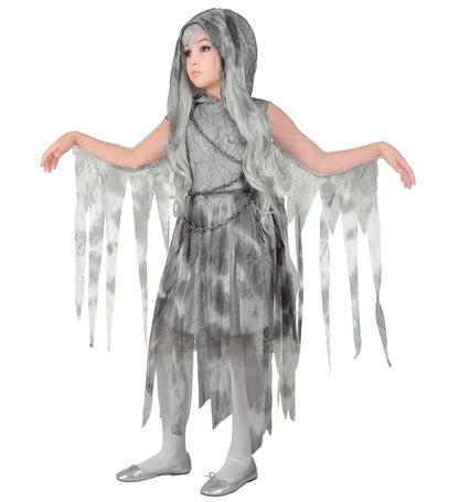 Chained Ghostly Spirit  Hooded Dress, Chain 