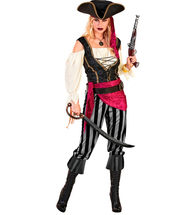 Pirate  Shirt With Vest, Pants, Sash, Belt, Headband, Hat 
