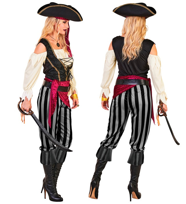 Pirate  Shirt With Vest, Pants, Sash, Belt, Headband, Hat 