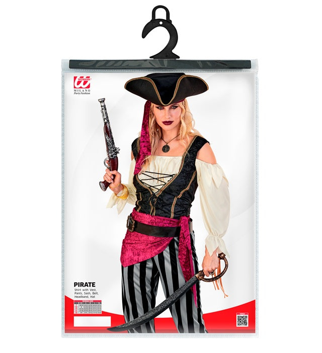 Pirate  Shirt With Vest, Pants, Sash, Belt, Headband, Hat 