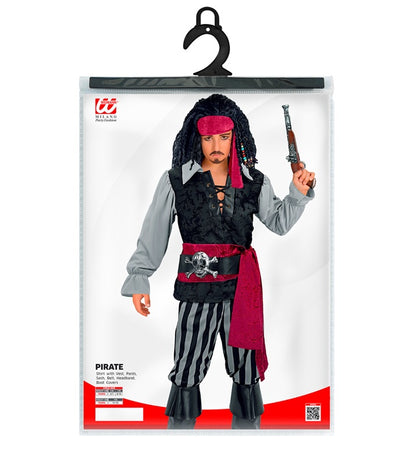 Pirate  Shirt With Vest, Pants, Sash, Belt, Headband, Boot Covers 
