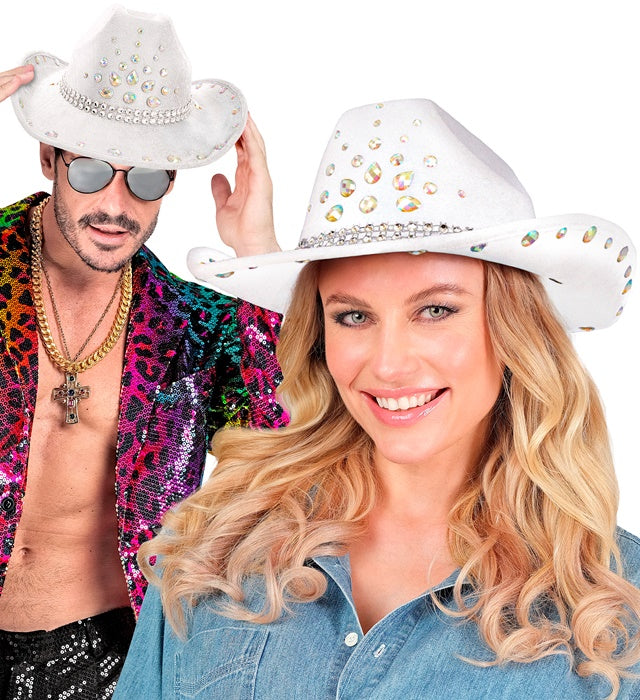 White Diamonds Cowboy Hat