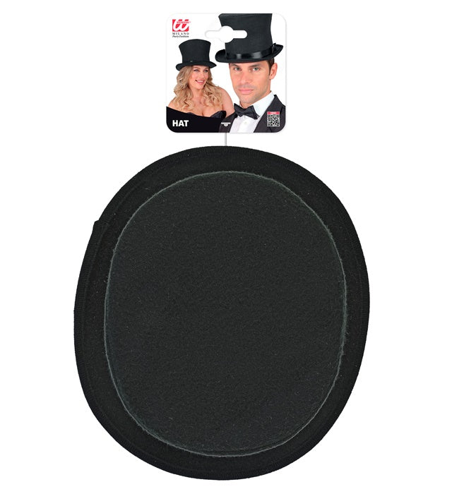 Top Hat Black Wool Touch Felt 16 Cm
