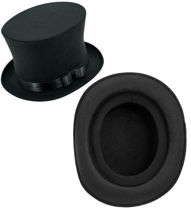 Top Hat Black Wool Touch Felt 16 Cm