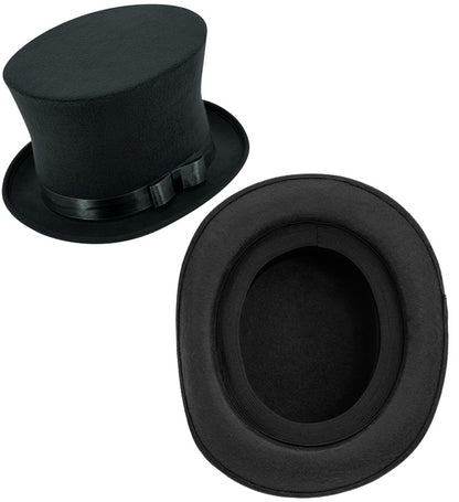 Top Hat Black Wool Touch Felt 16 Cm