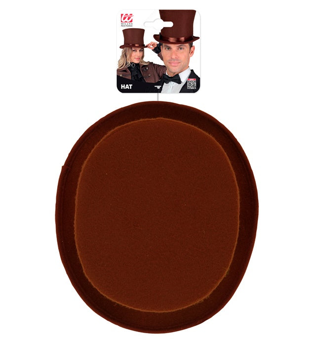Top Hat Brown Wool Touch Felt 16 Cm