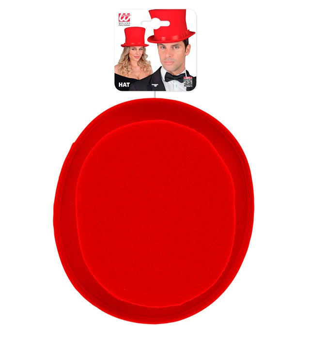 Top Hat Red Wool Touch Felt 16 Cm