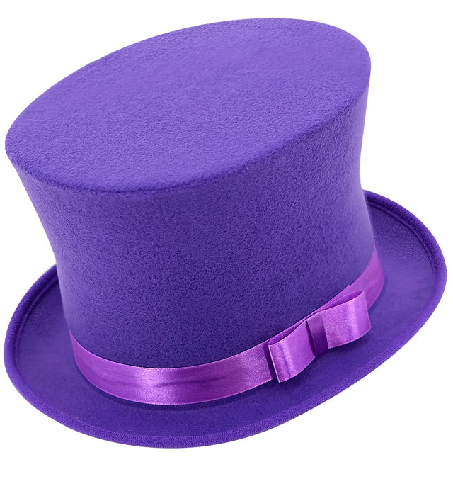 Top Hat Purple Wool Touch Felt 16 Cm