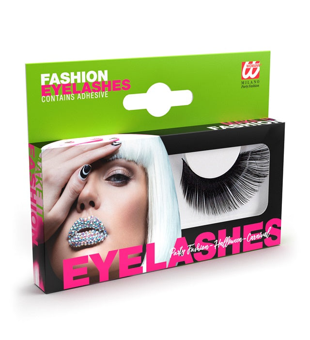 Extralong Black Eyelashes With Glue Tube