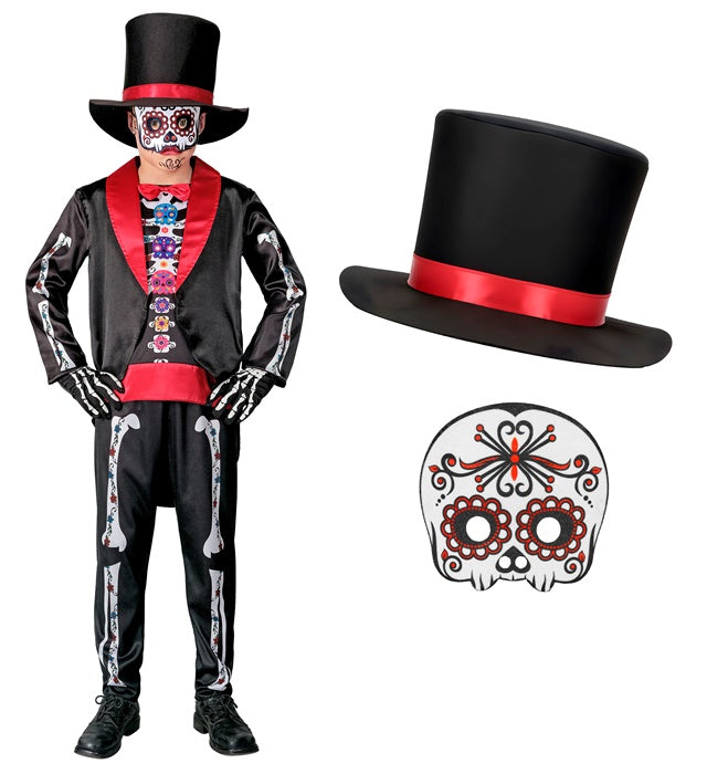 Dia De Los Muertos  Tailcoat With Shirt, Pants, Hat, Mask 