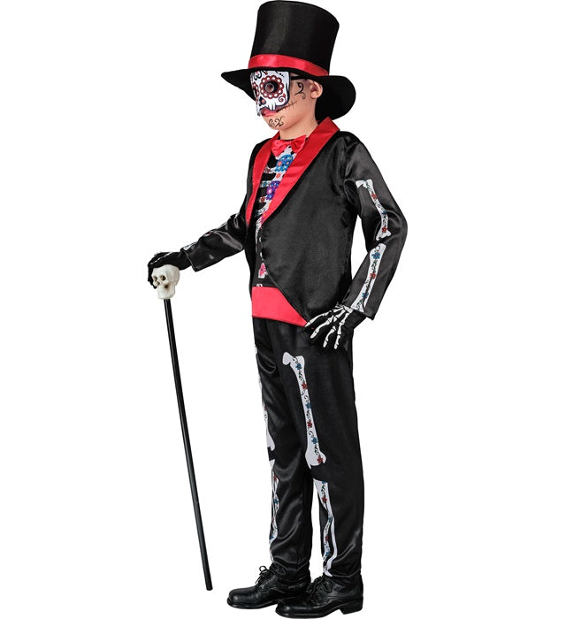 Dia De Los Muertos  Tailcoat With Shirt, Pants, Hat, Mask 