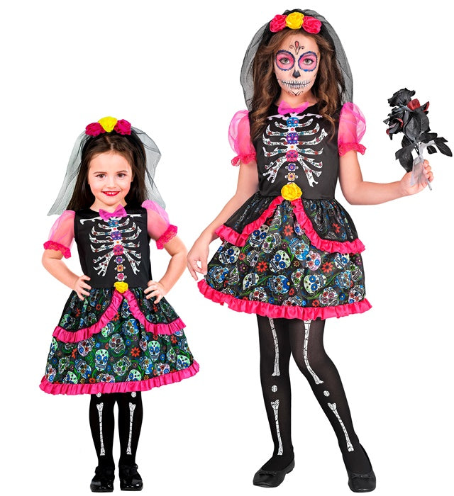 Dia De Los Muertos  Dress, Headpiece 