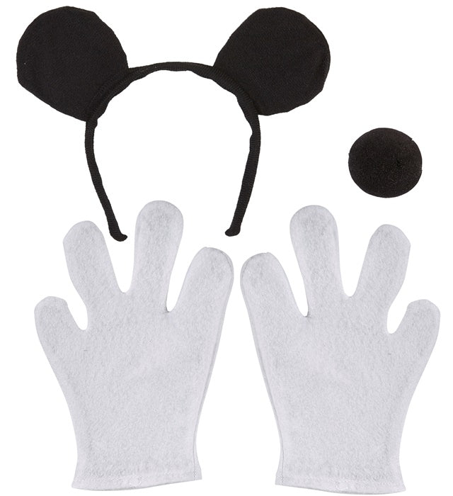 Mouse Dress-Up Set  Ears, Nose, Gloves 
