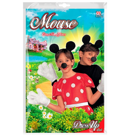 Mouse Dress-Up Set  Ears, Nose, Gloves 