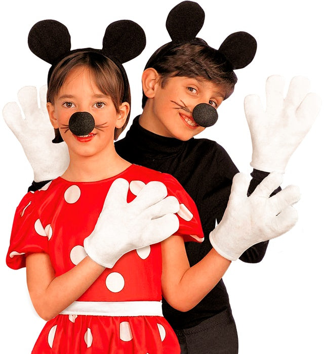 Mouse Dress-Up Set  Ears, Nose, Gloves 