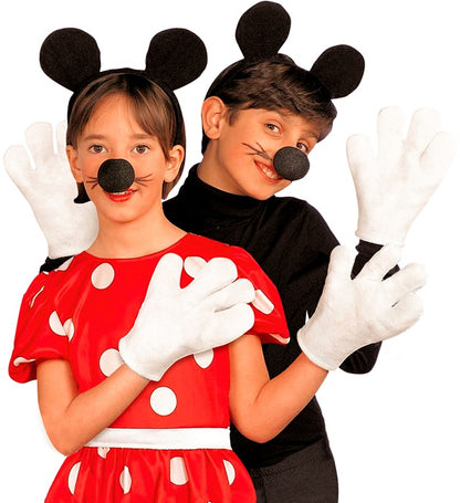 Mouse Dress-Up Set  Ears, Nose, Gloves 