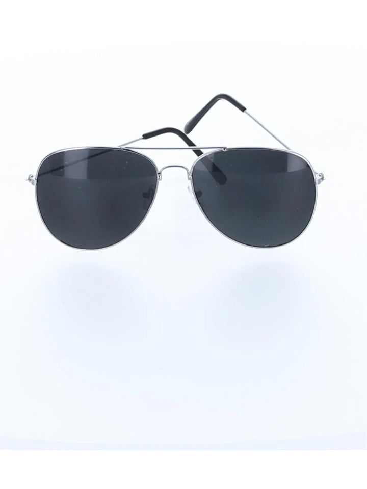 Aviator Specs Adult Silver Armed Forces Glasses Costume Accessory