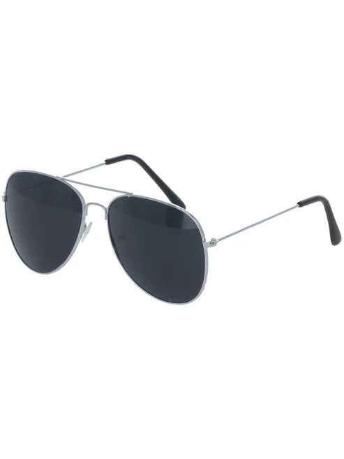 Aviator Specs Adult Silver Armed Forces Glasses Costume Accessory