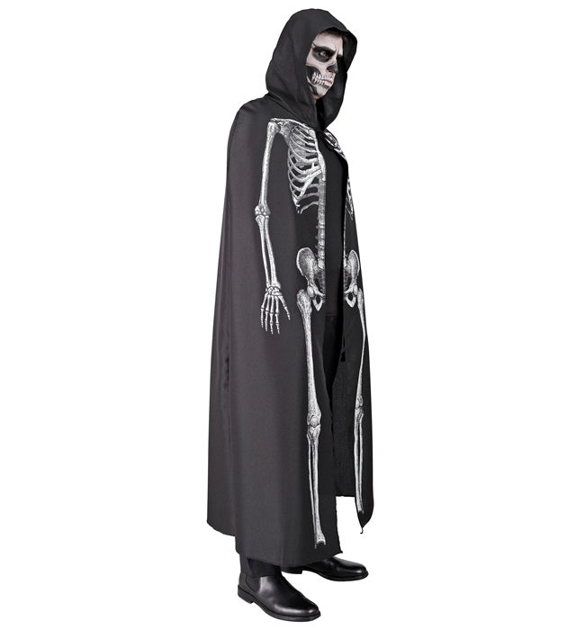 Skeleton Hooded Cape 145 Cm 