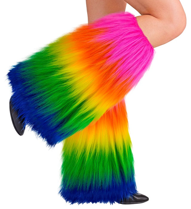 Rainbow Plush Leg Warmers Deluxe