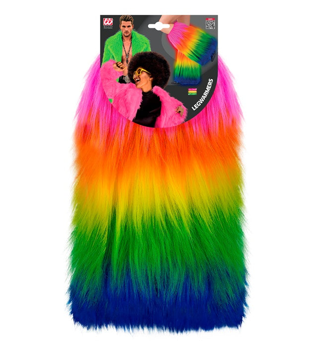 Rainbow Plush Leg Warmers Deluxe