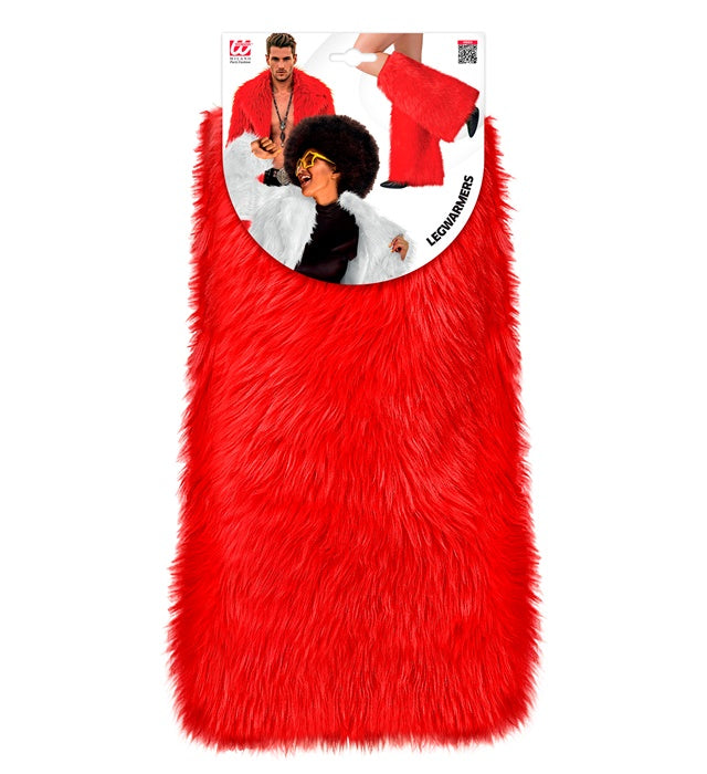 Red Plush Leg Warmers