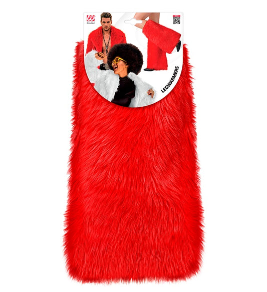 Red Plush Leg Warmers