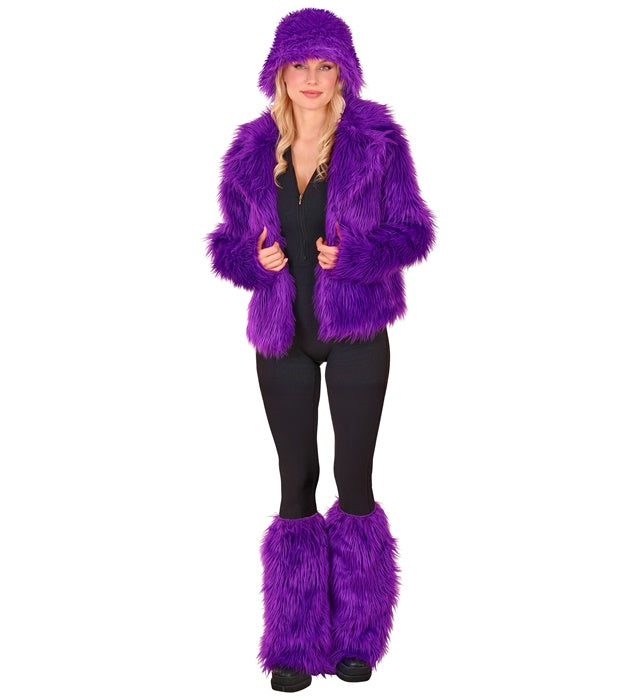 Purple Plush Leg Warmers