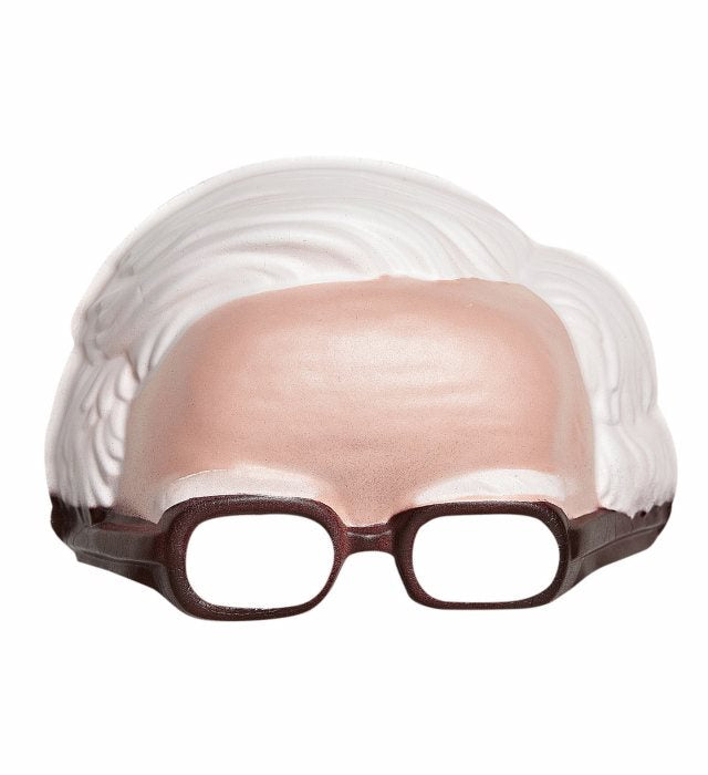 Chinless Mask With White Hair & Glasses