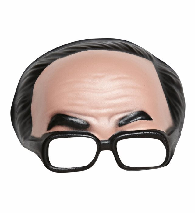 Chinless Mask With Black Hair & Glasses