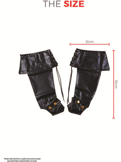 Pirate Boot Covers Black Adult Deluxe Costume Accessory 5