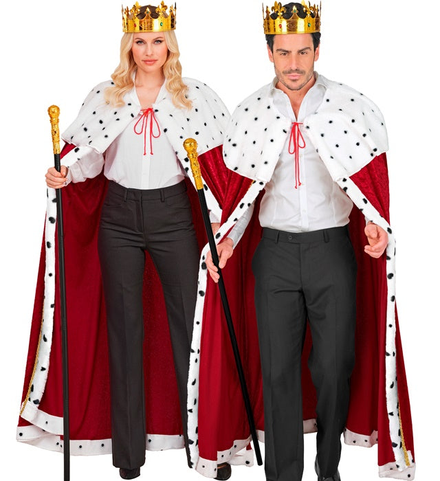 King & Queen  Cape, Crown, Collapsible Sceptre 