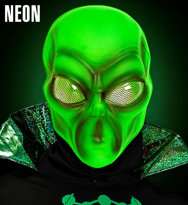 Neon Pvc Alien Mask 