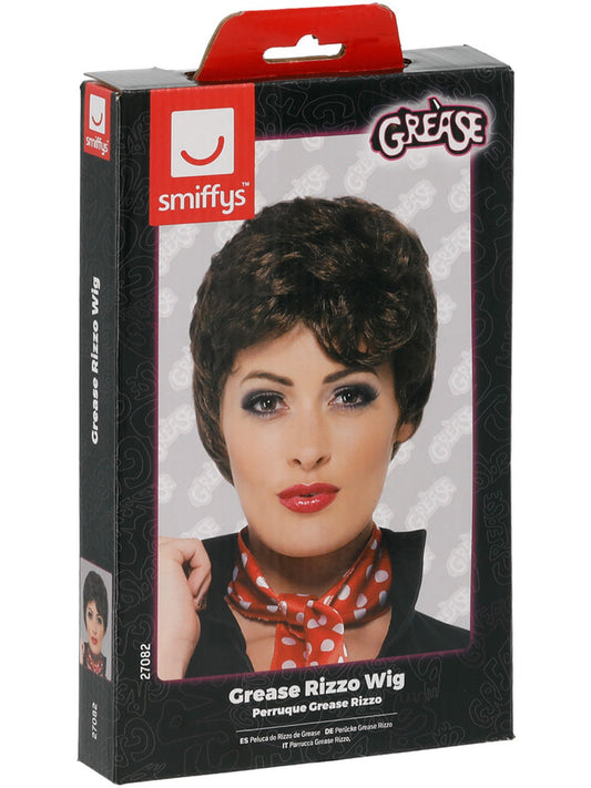 Grease Rizzo Wig Adult Short Brown Costume Hair 2